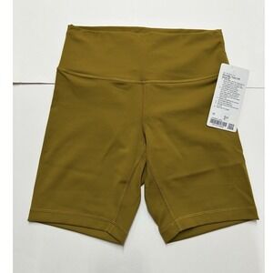 Lululemon Wunder train HR Short 8" Size 10 Gold spice Biker Shorts